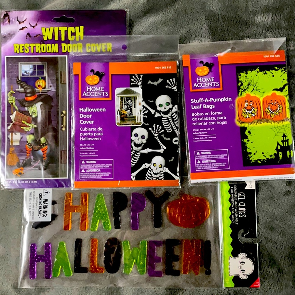 Halloween Decorations Starter Kit, 4 Pieces, New In Original Package
